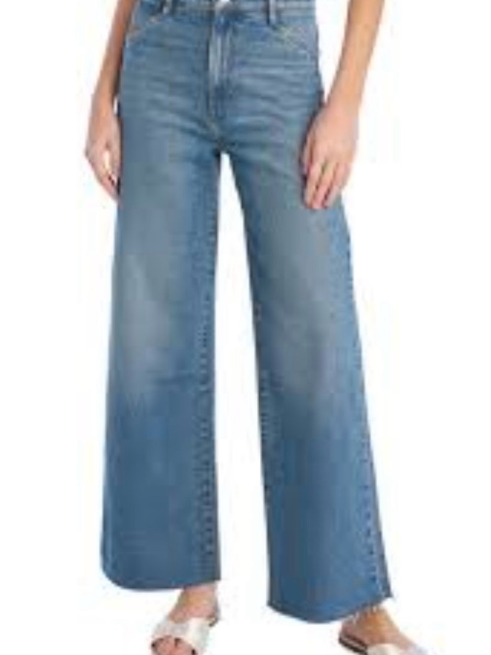 Favorite Daughter Mischa super High-Rise Wide Leg Jeans in Medium Blue Denim